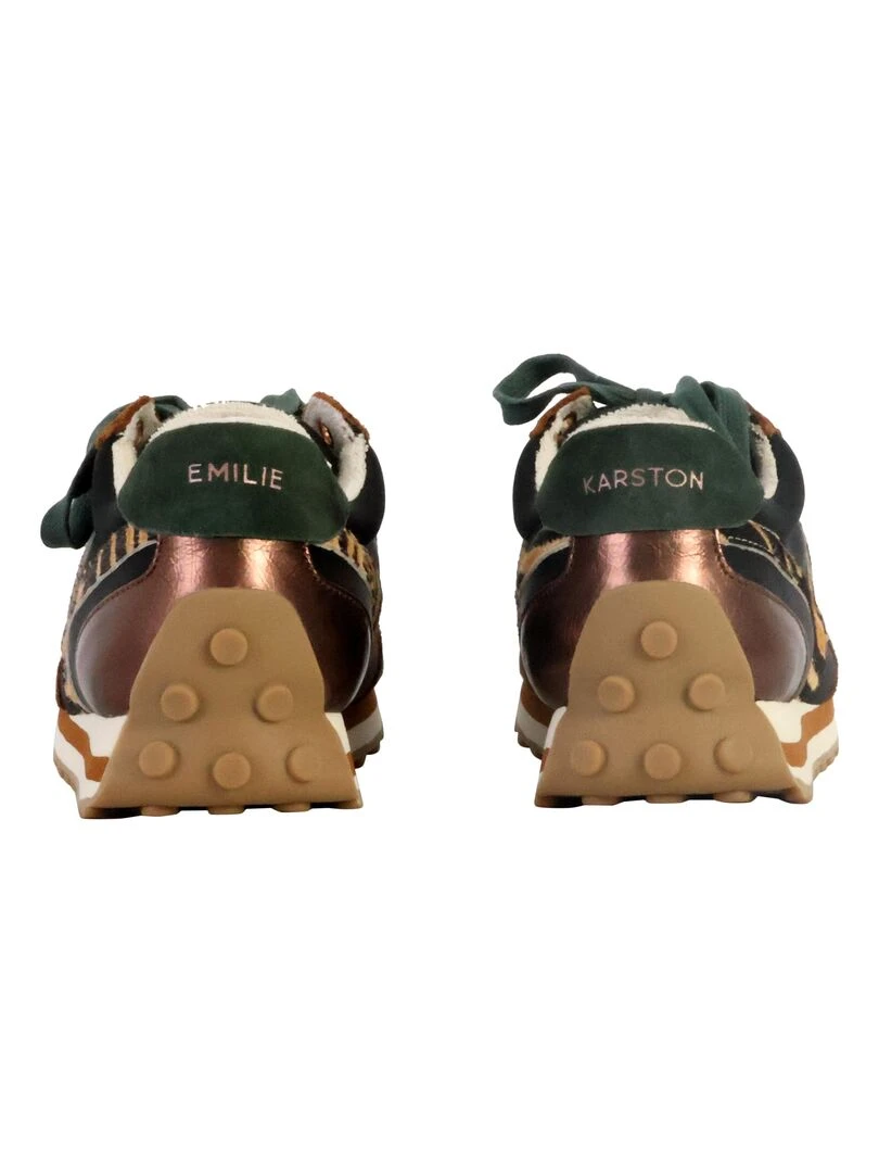 Basket Basse Cuir Emilie Karston Colette   Marron