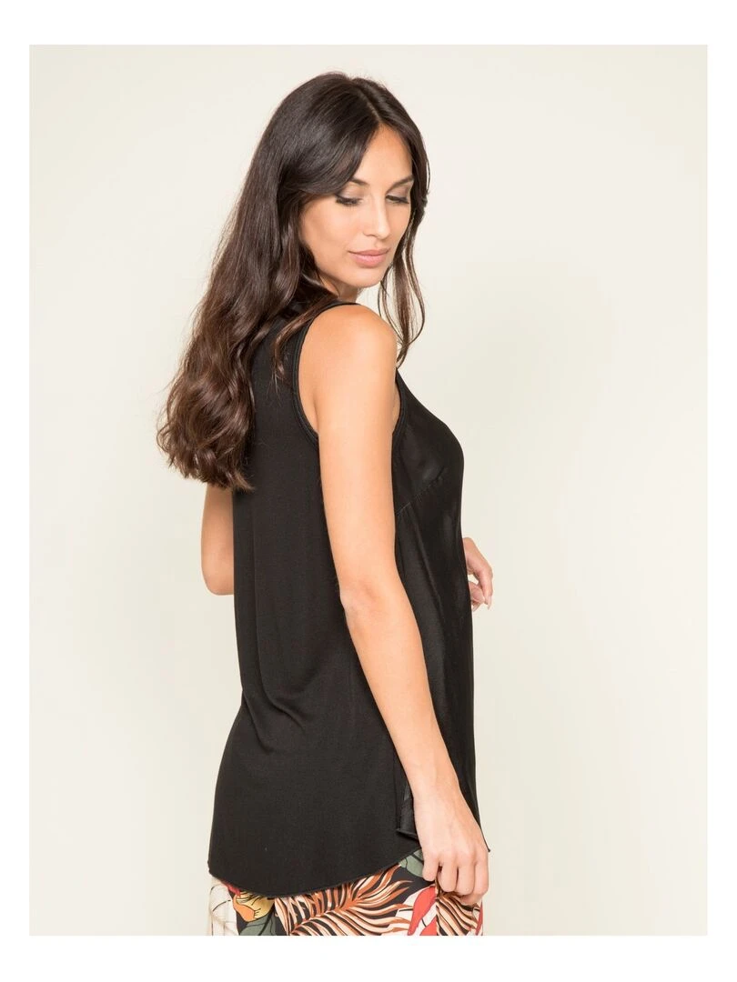 Top soyeux FIRENZ Noir