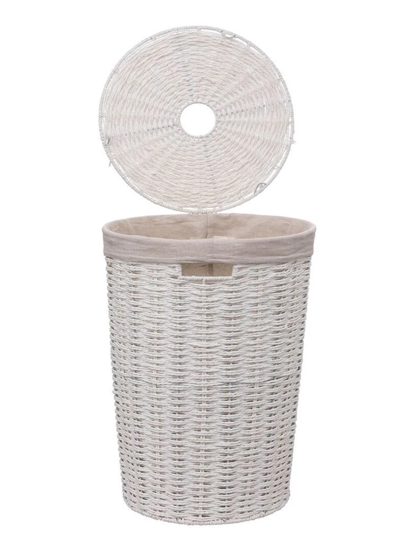 Panier à linge 40L rond Costa blanc Blanc