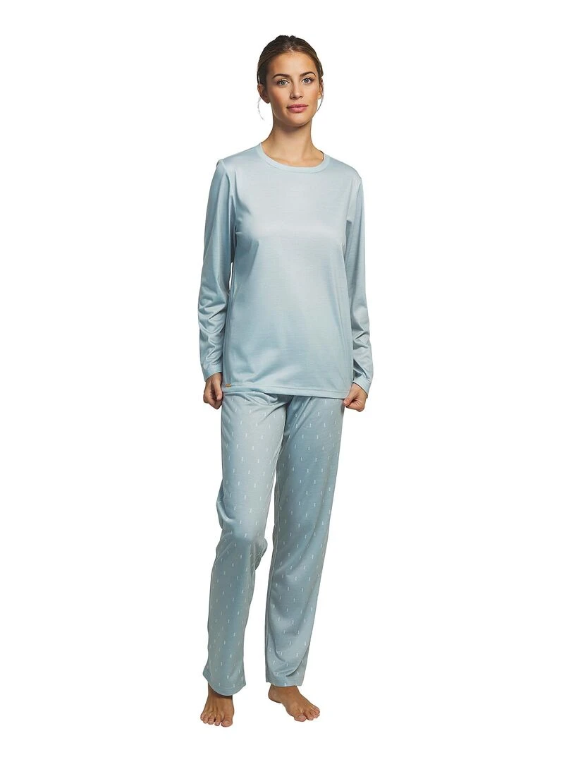 Pyjama pantalon haut manches longues Algodon Vert