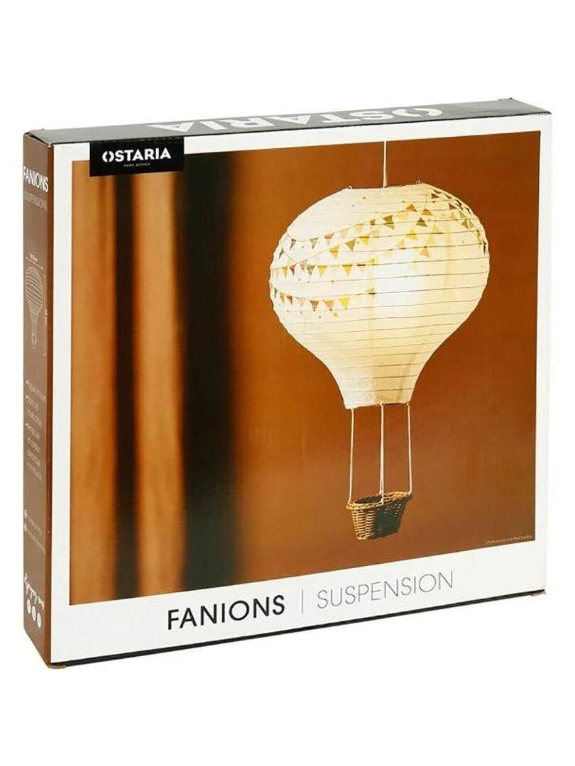 Suspension papier fanions D30   Blanc
