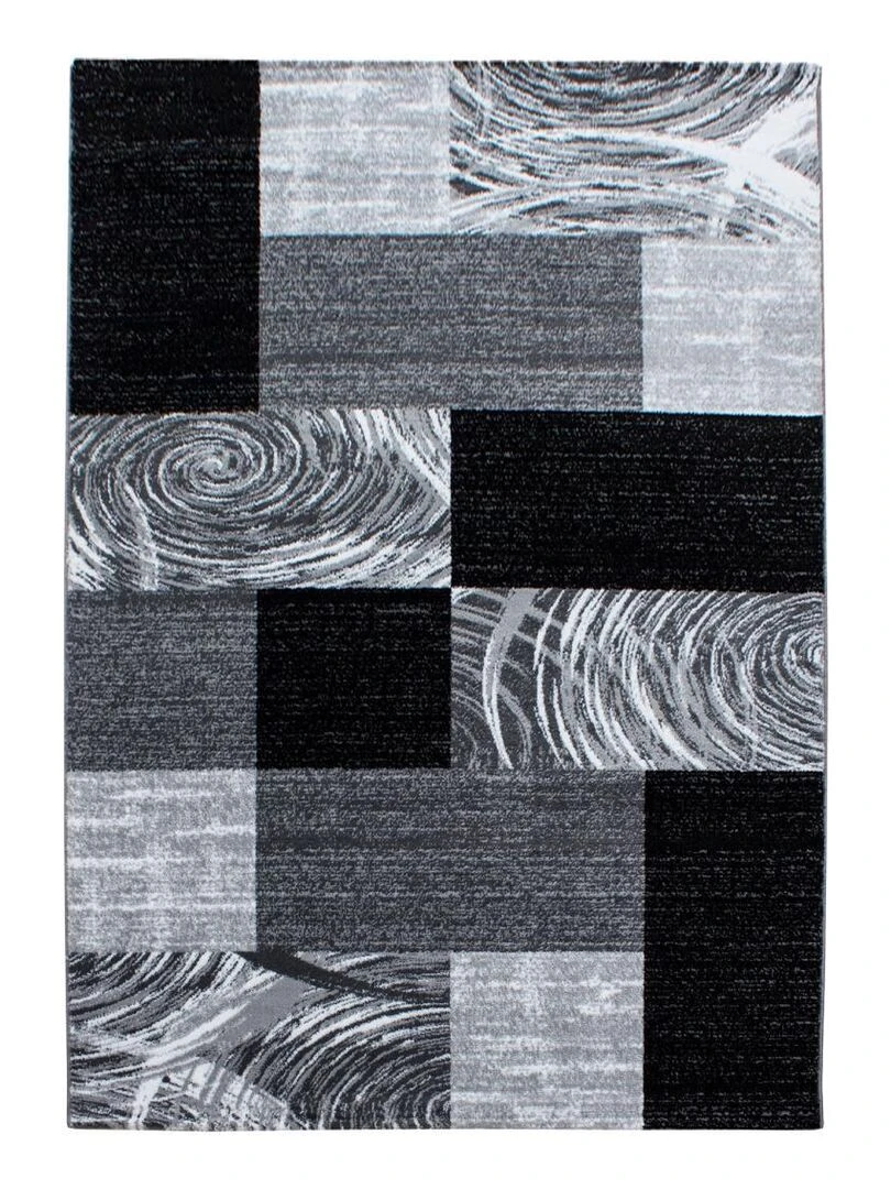 Tapis salon PLONI OEKO TEX® Noir