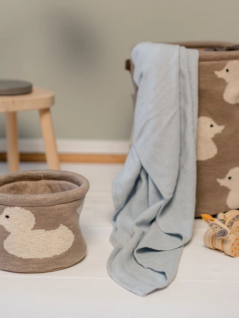 Panier de rangement en coton   Beige
