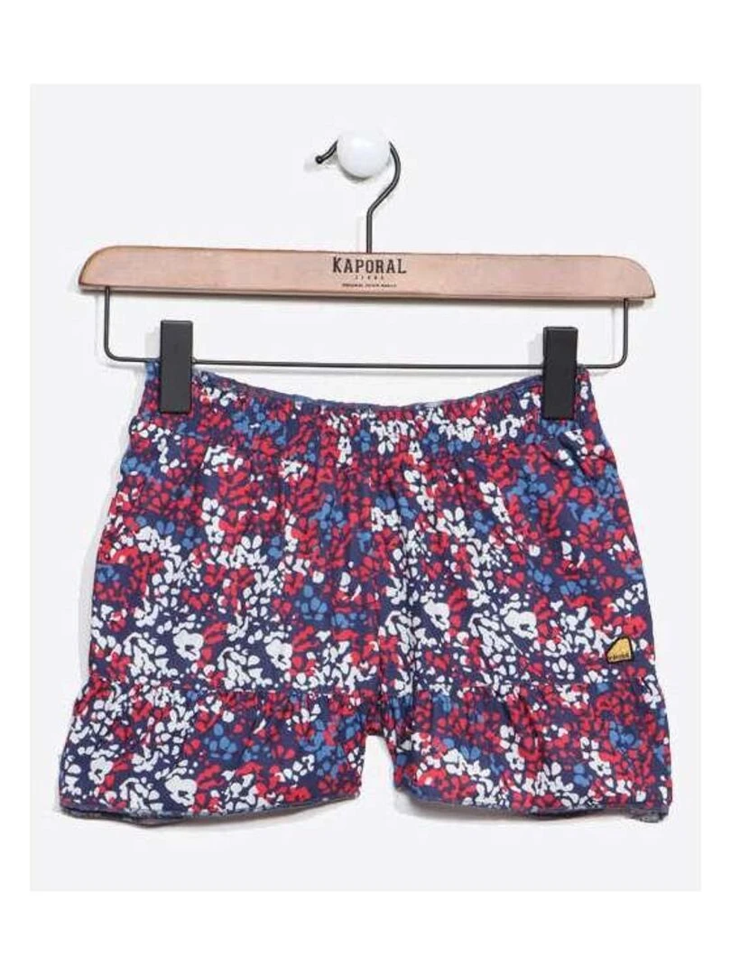 KAPORAL Short taille élastiquée imprimés floraux Bleu