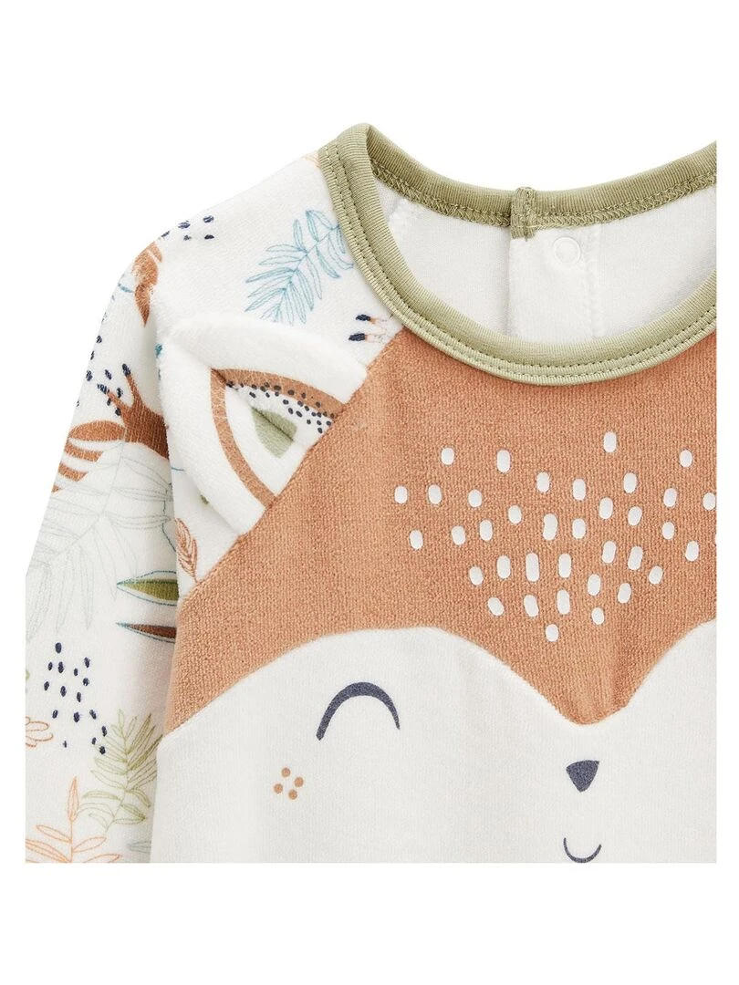 Pyjama bébé en velours Montreal   Ecru