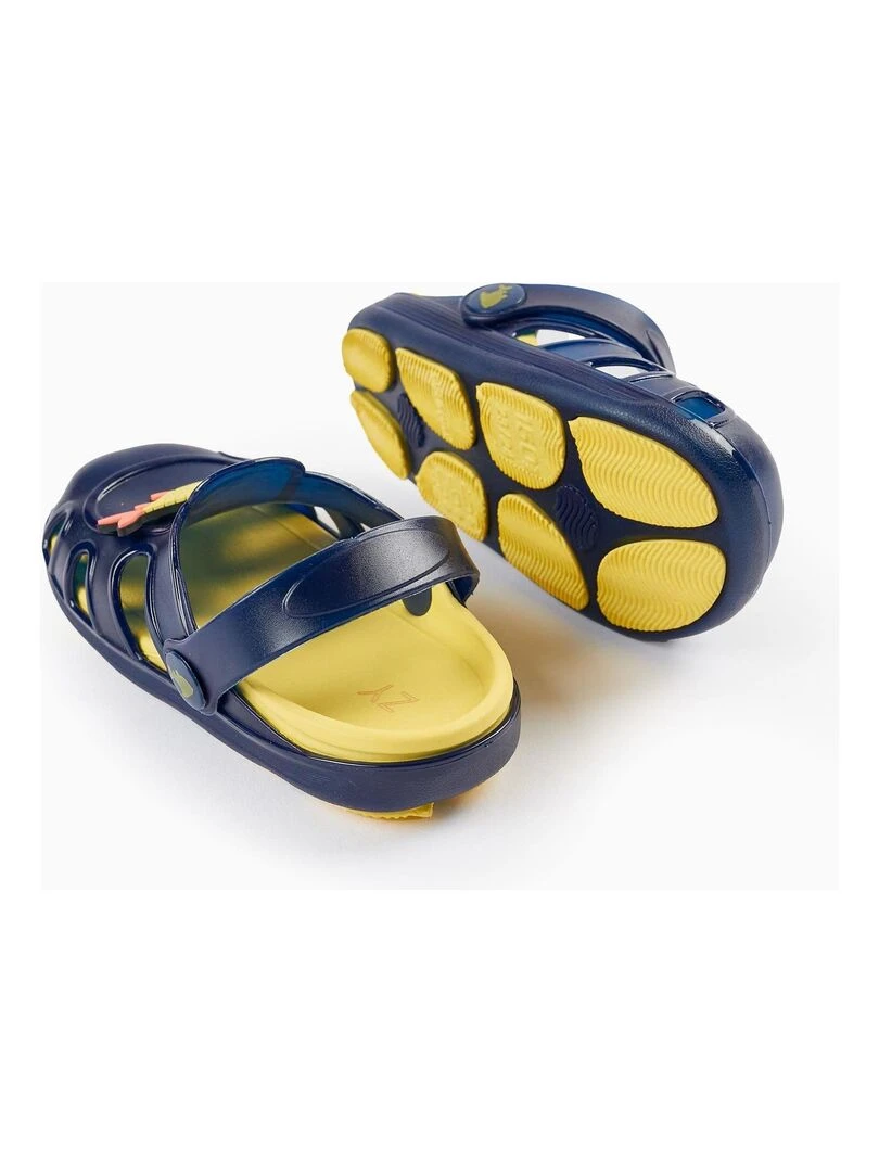 Sandales Clogs pour Bébé Garçon 'Poisson   Délicieux'   Bleu foncé