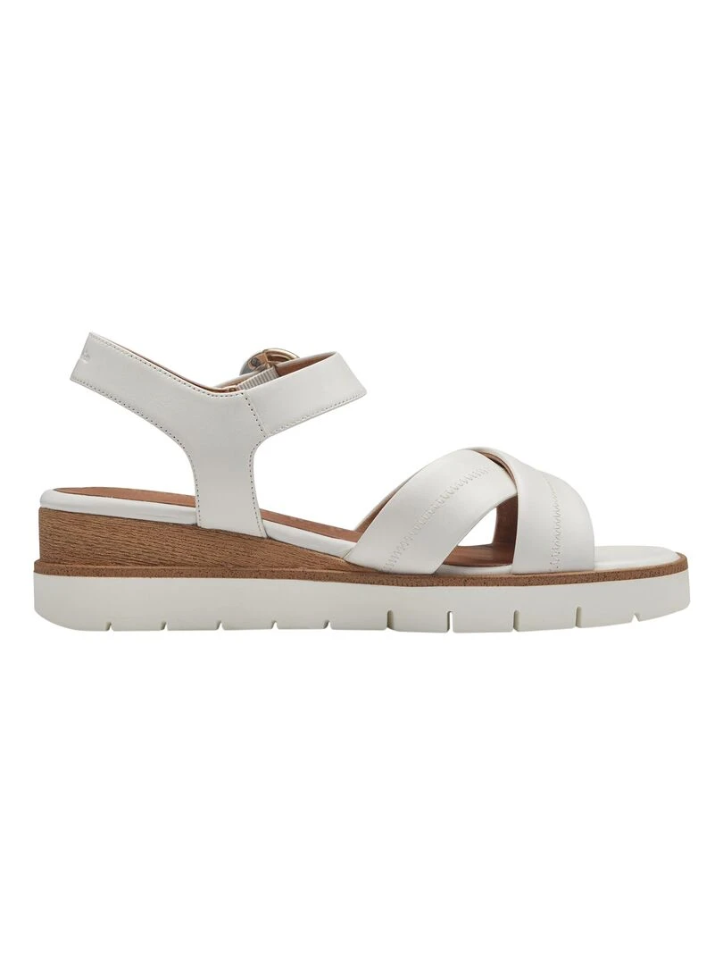 Sandales Cuir Tamaris Blanc