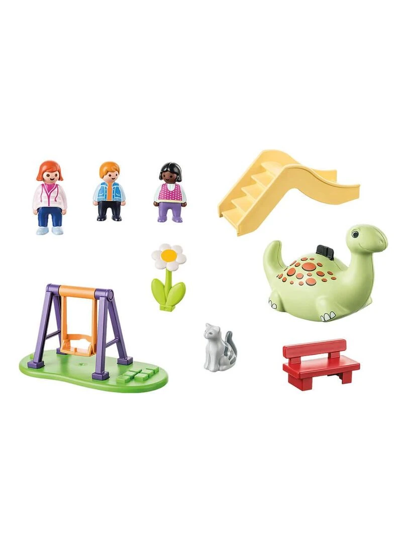 71157 Aire de jeux avec balancoire  toboggan et dinosaure a bascule   N/A