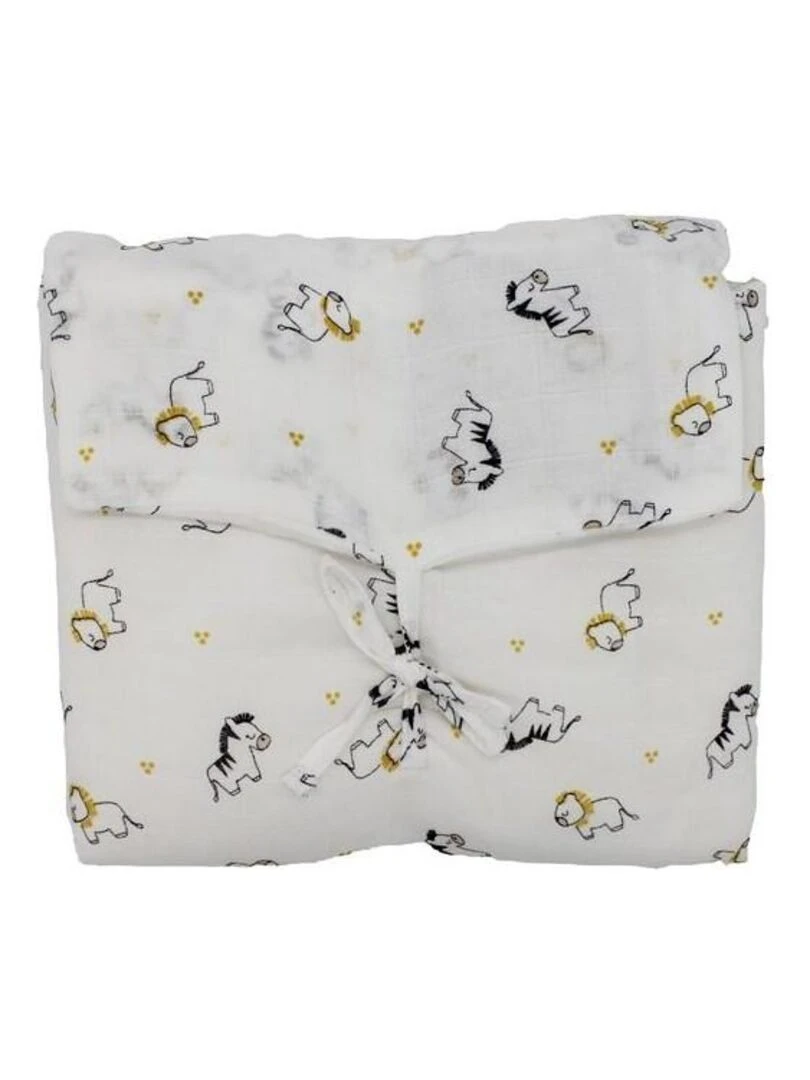 Matelas à langer de voyage 68x45cm en coton bio blanc   SAUTHON   Blanc