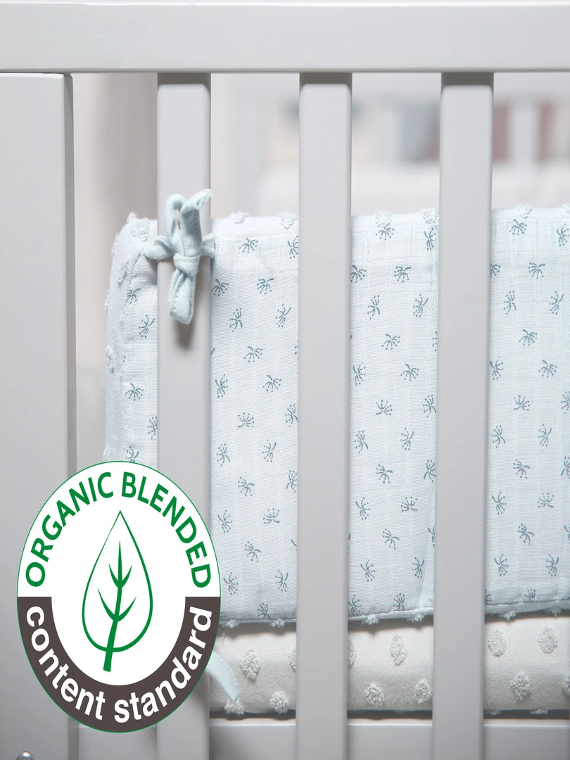 ROBA Tour de Lit Bébé   Lil Planet   Coton Bio   Bleu Clair   Bleu ciel