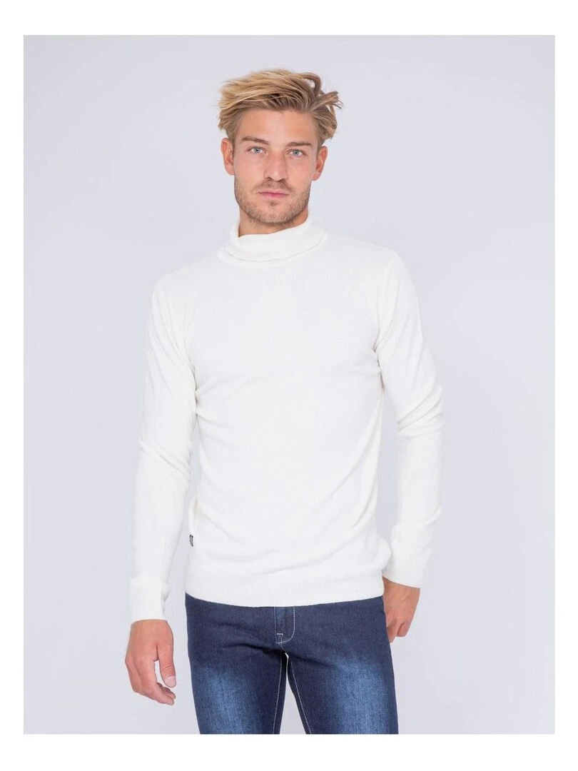 Pull col roulé aspect cachemire LOVOU Ecru