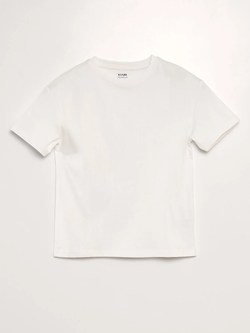 T shirt uni en maille jersey épaisse Tough Cotton™ blanc