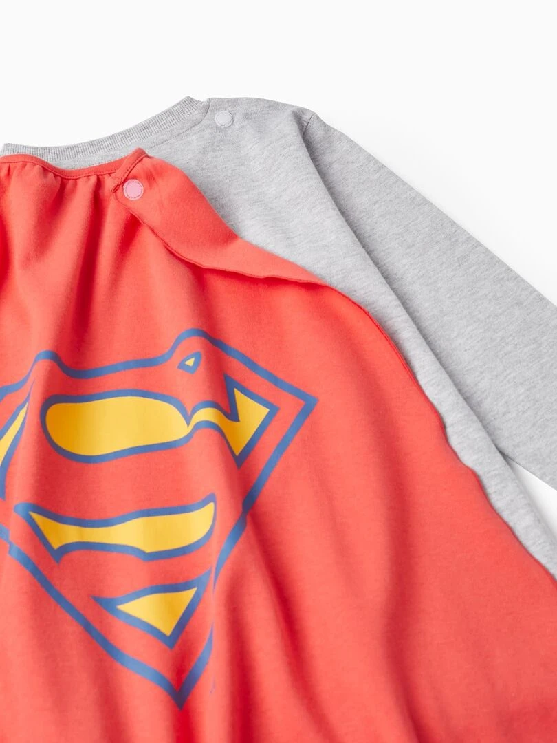 Pyjama avec Cape pour Garçon 'Superman' manches longues WARNER SUPERMAN   Gris clair