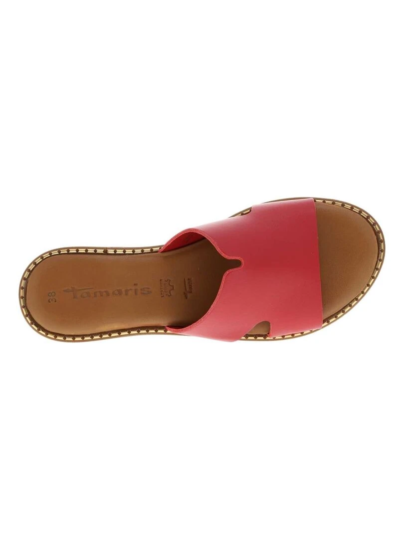 TAMARIS   Mules cuir   Rouge