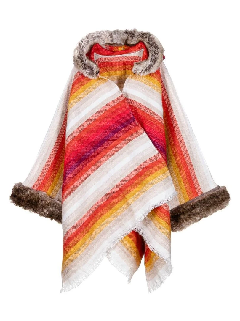 Poncho Liska Fabriqué en France Orange