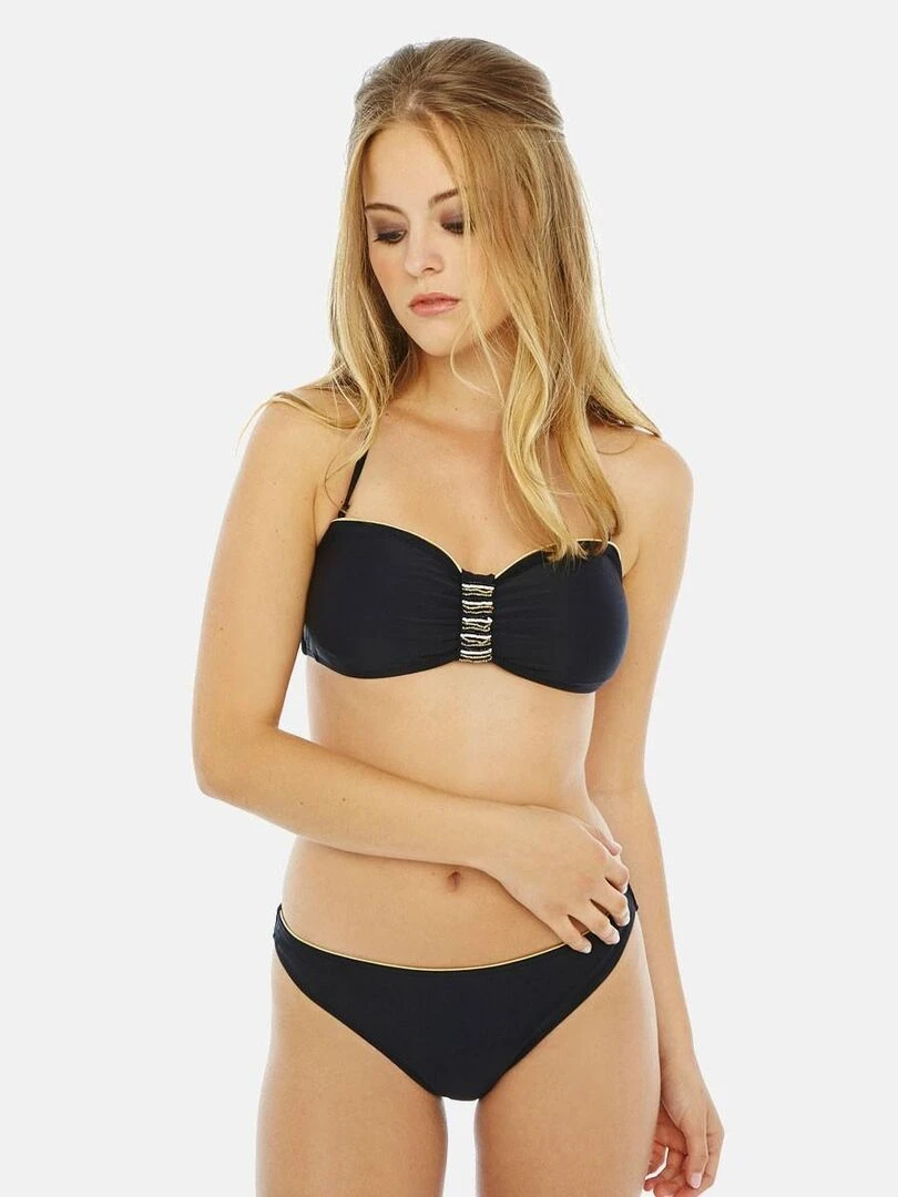 Haut de maillot bandeau RIVIERA   Brigitte Bardot Bain   Noir