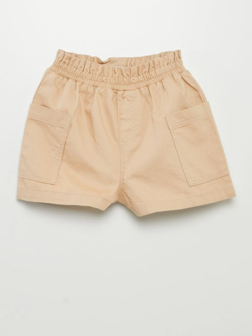 Short en twill Beige