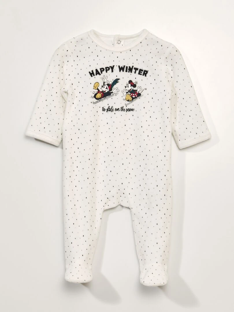 Dors bien en velours 'Mickey' Blanc