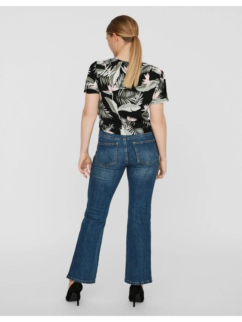 Chemise imprimé fluide  en coton Vero Moda   Noir Noir