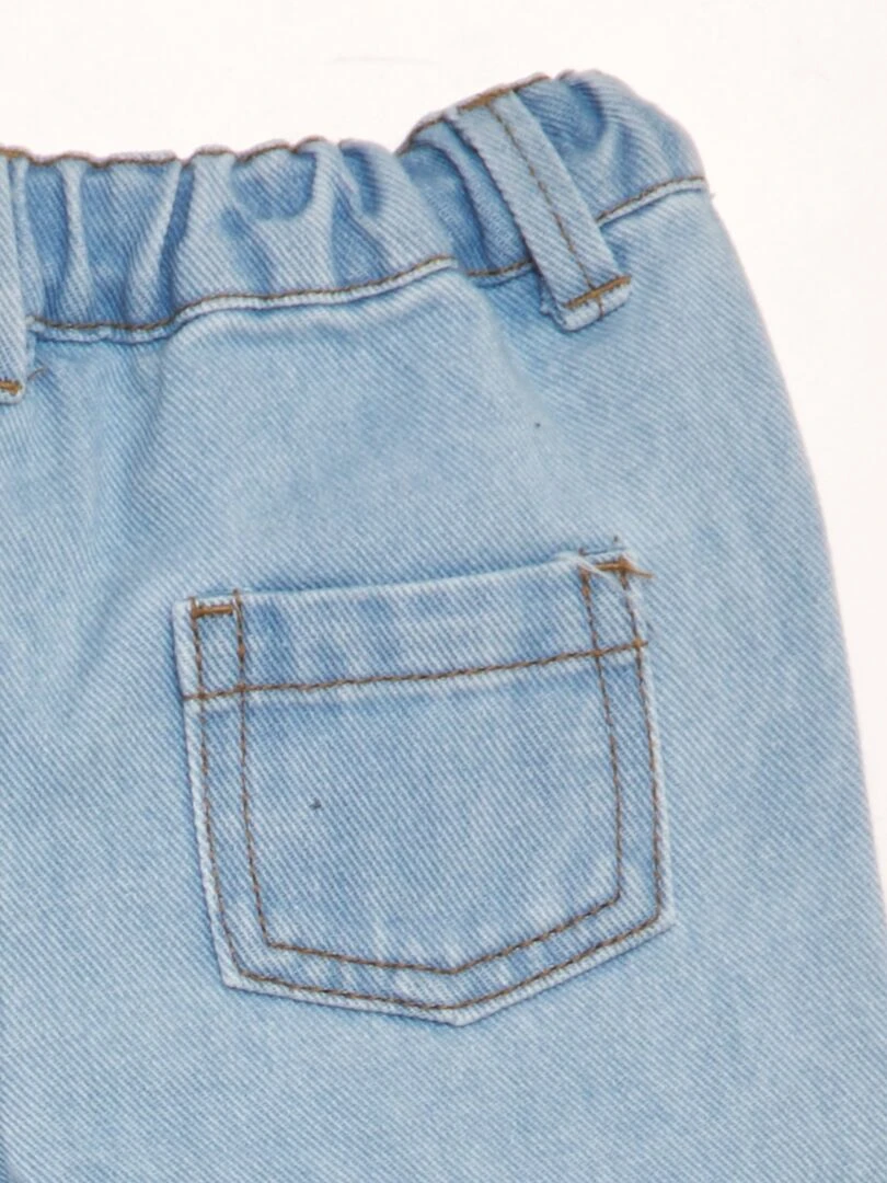 Ensemble t shirt + short en jean   2 pièces   Blanc