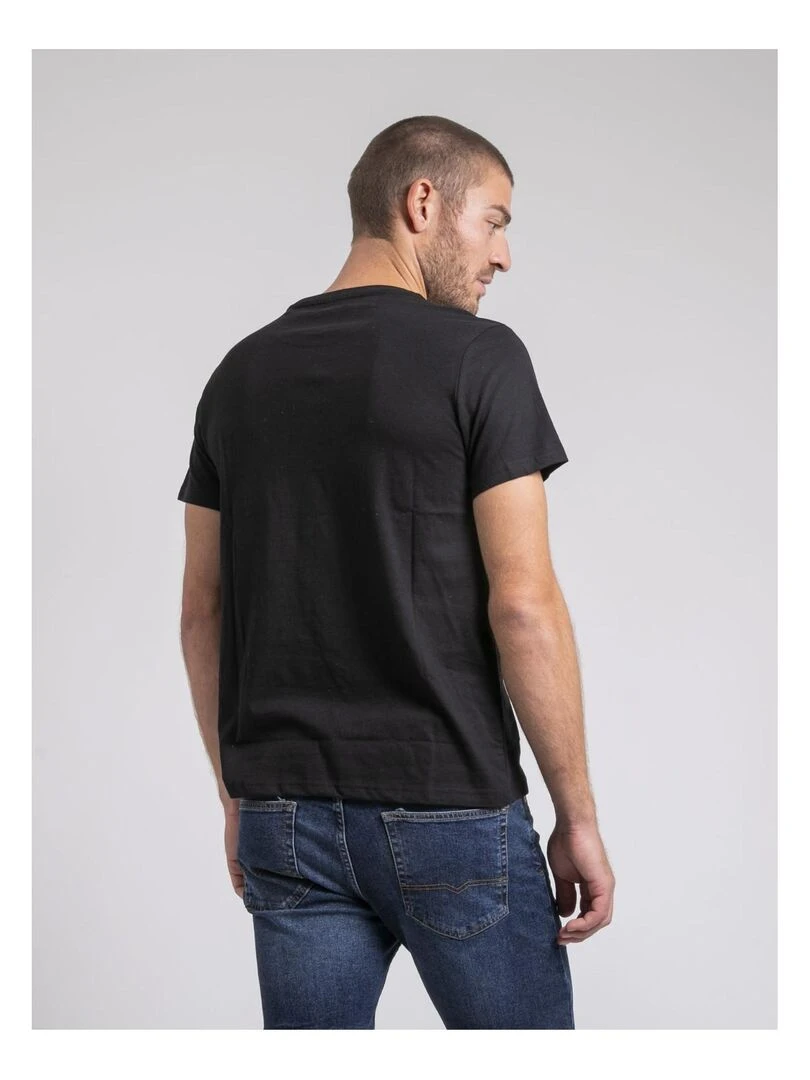 T shirt col rond pur coton JIMARTIN Noir