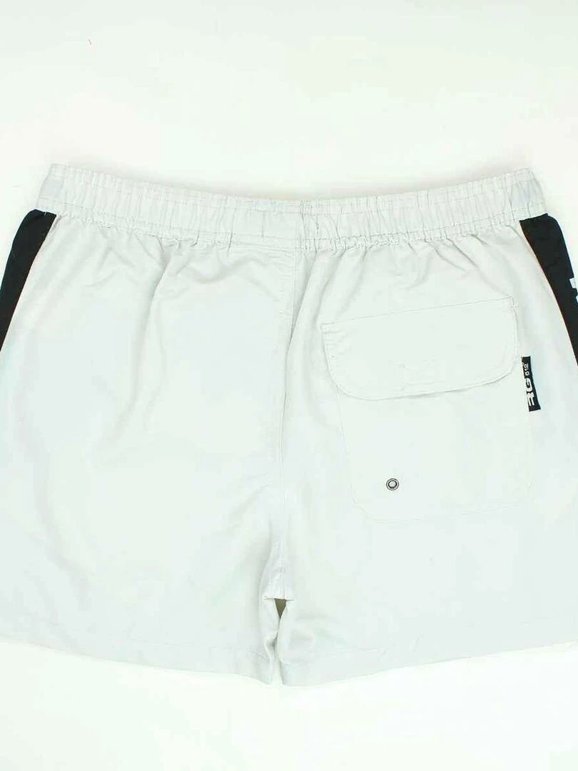 RG512   Short De Bain homme imprimé logo   Gris