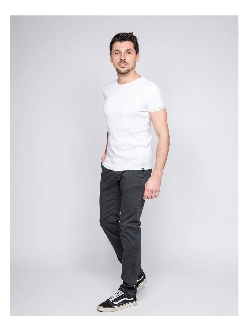 Pantalon chino coupe ajustée VAIRE   Gris foncé