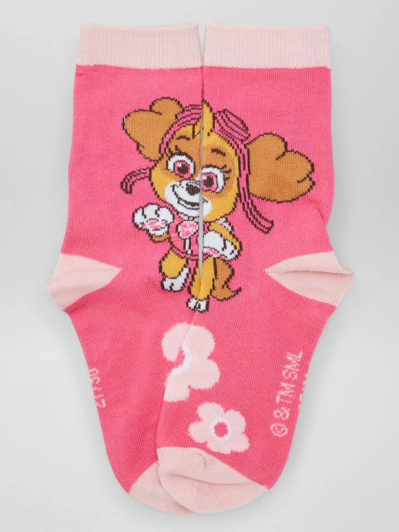 Lot de chaussettes 'Pat Patrouille'   3 paires   Rose/bleu