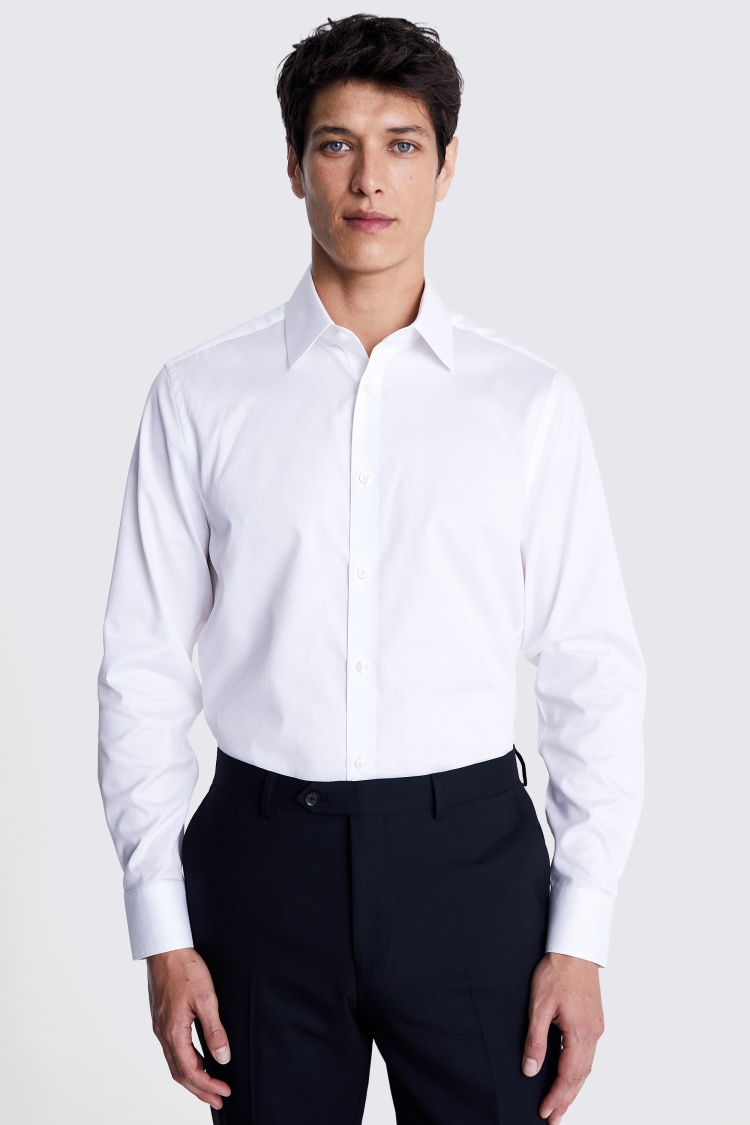 Tailored Fit Sky Dobby Stretch Shirt   Buy Online at Moss