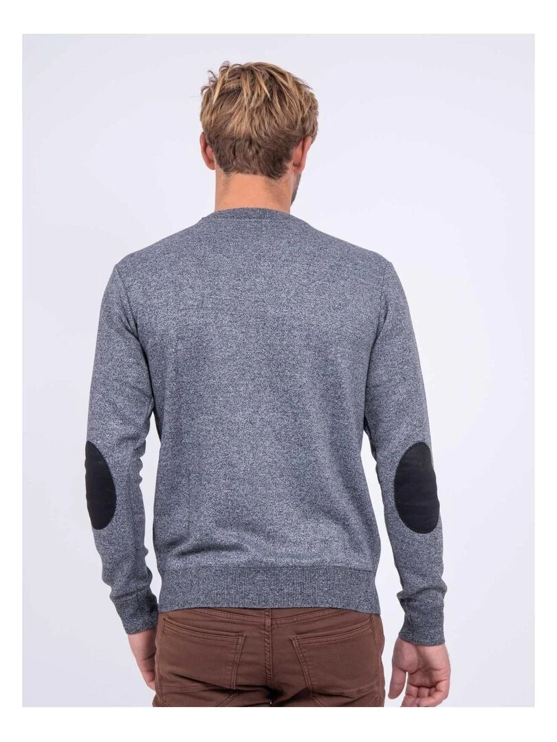 Pull col rond LAMBRE Gris chiné