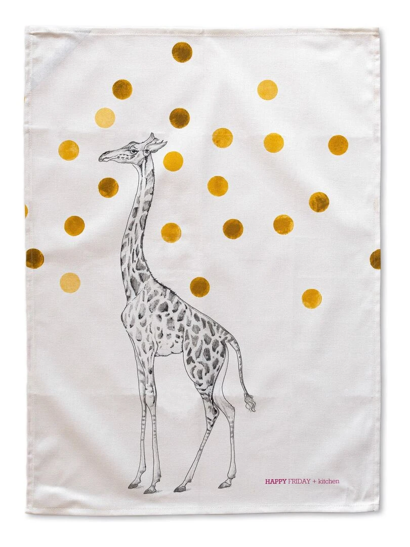 Torchon (2 pièces) Savanna "Happyfriday"   Blanc
