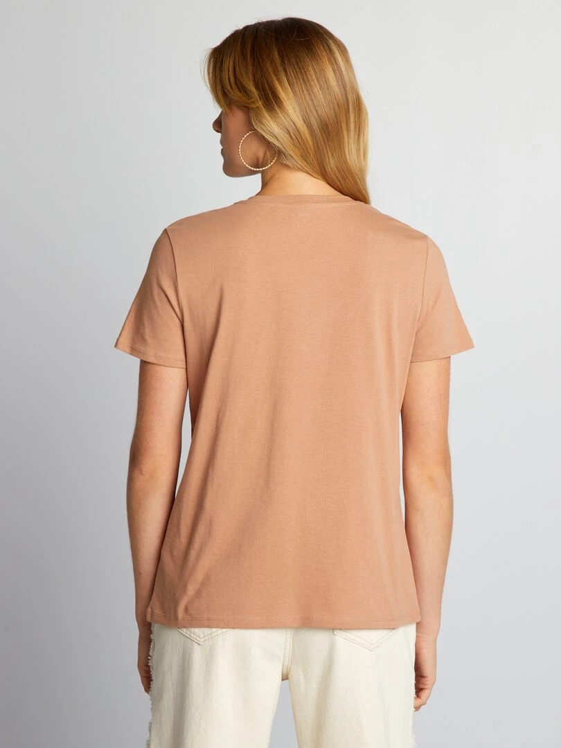T shirt basique   Marron