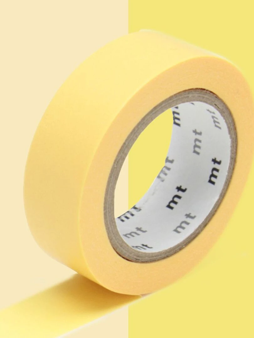 Masking tape unicolore   Jaune   1 5 cm x 7 m   N/A