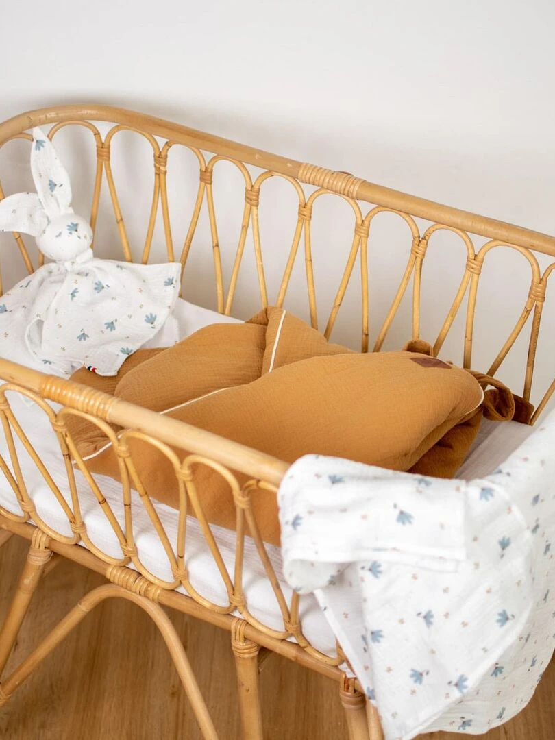 Doudou plat Lapin personnalisable Bleuet Multicolore