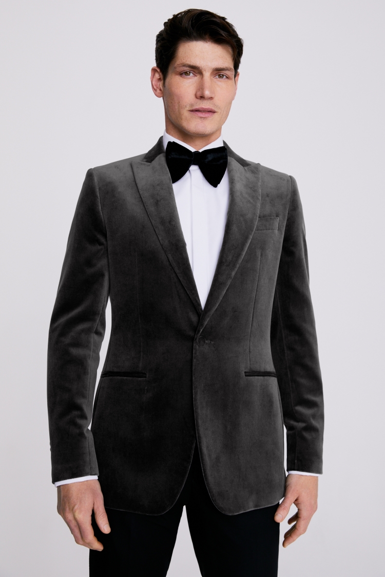 Slim Fit Grey Clementine Check Jacket    Buy Online at Moss