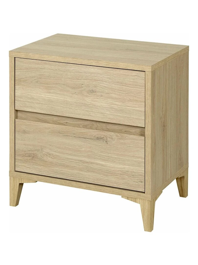 Chevet 2 tiroirs Kira AKITEN RETAIL Marron