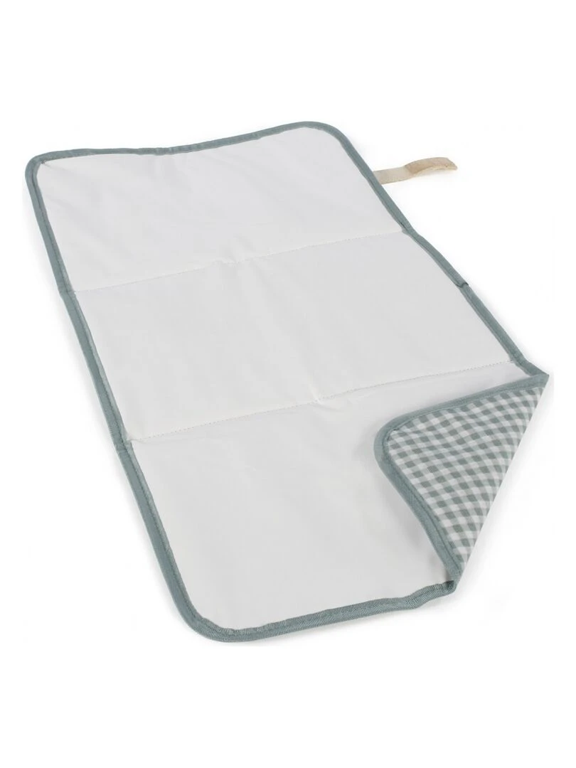 Tapis à langer I love vichy vert   Rose