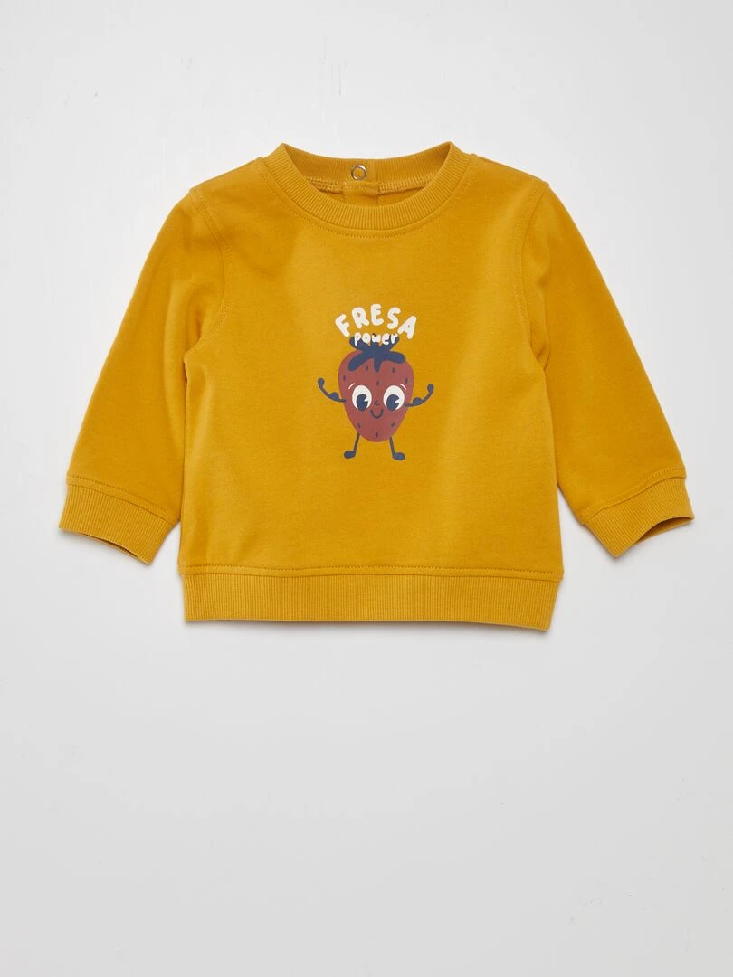 Sweat en molleton fin Jaune