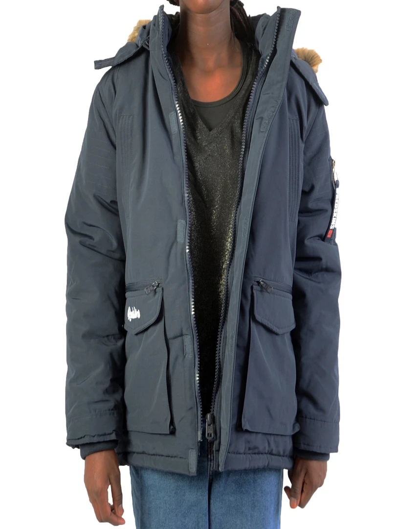 Parka Redskins Junior Imitation Fourure Angela   Bleu