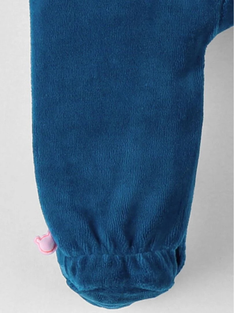 Pyjama 1 pièce rhinocéros en velours  canard   Noukie's   Bleu