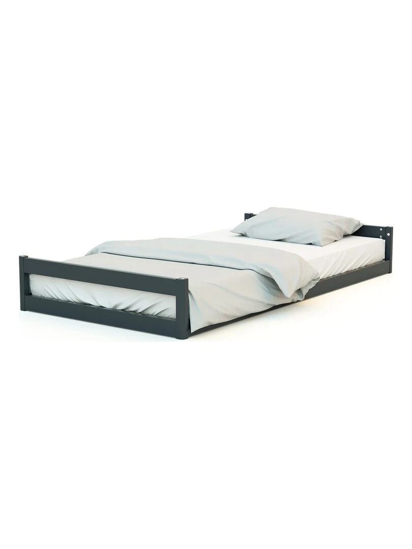 AT4   Lit évolutif 70x140 CONFORT   Gris foncé