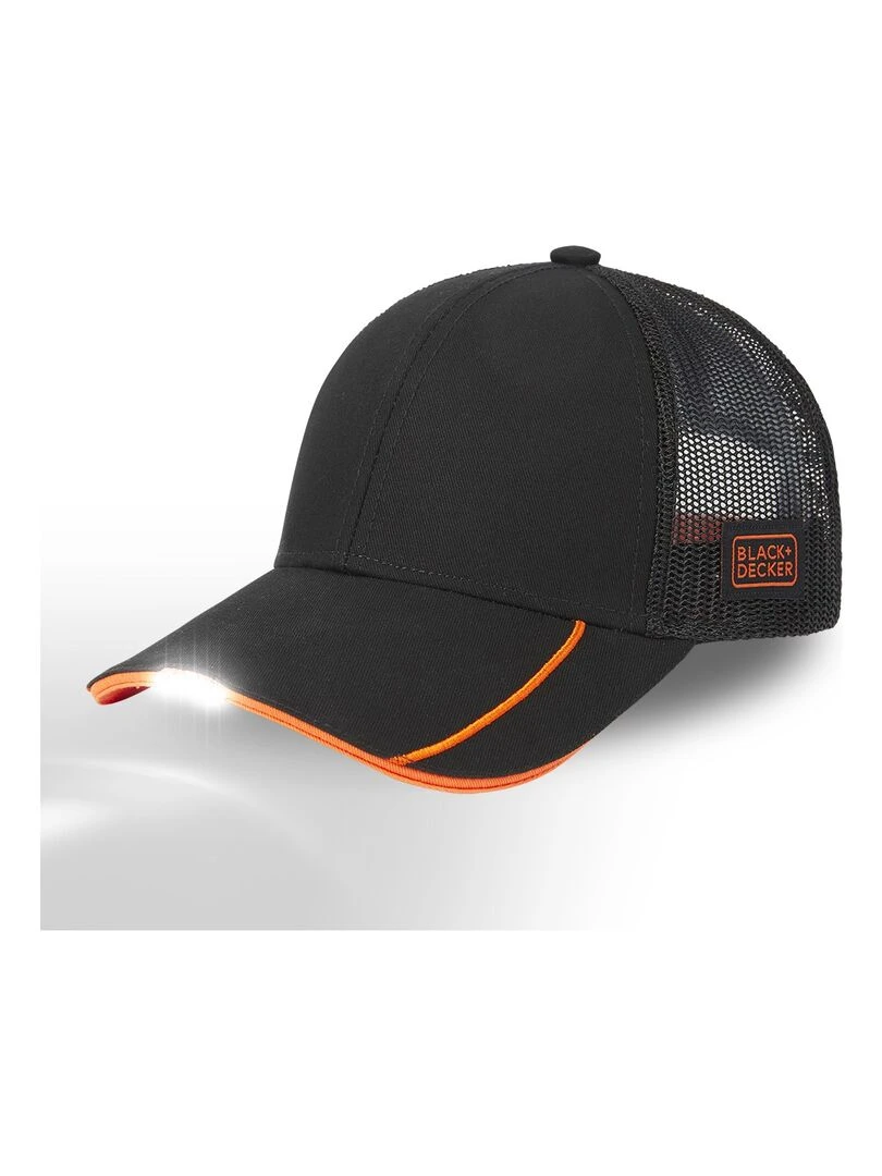Casquette avec filet Work Homme avec LED Black & Decker Noir