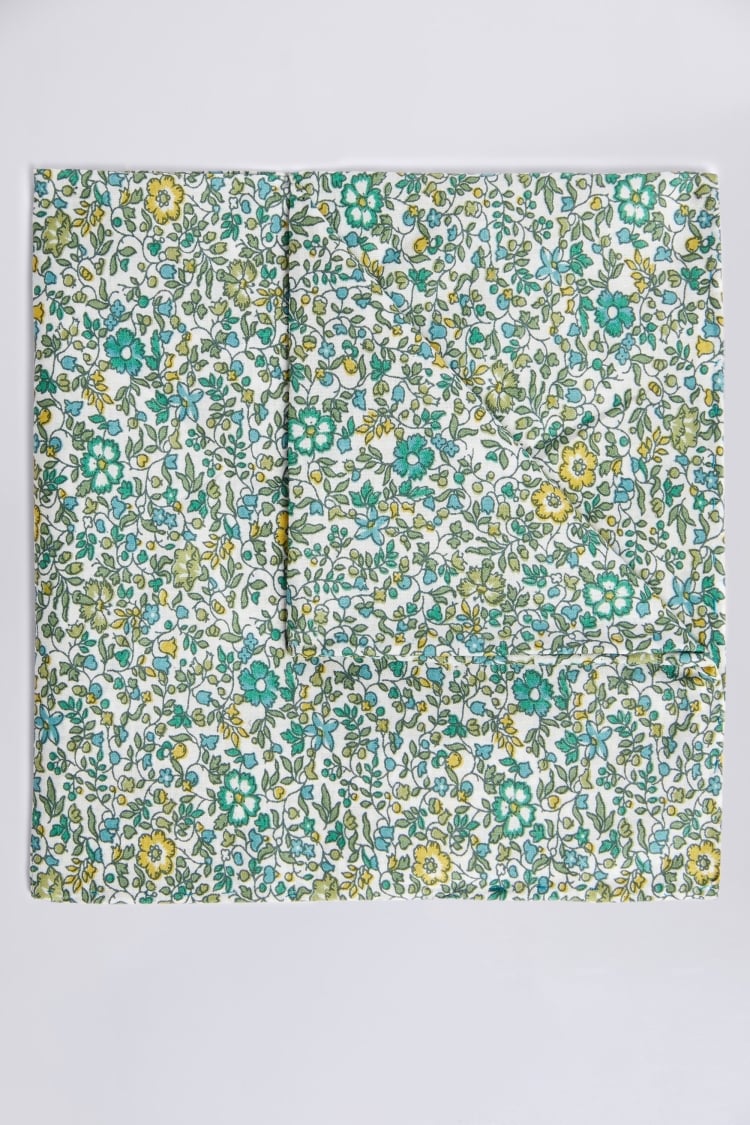 Sage Ditsy Pocket Square Made with Liberty Fabric Buy Online at Moss