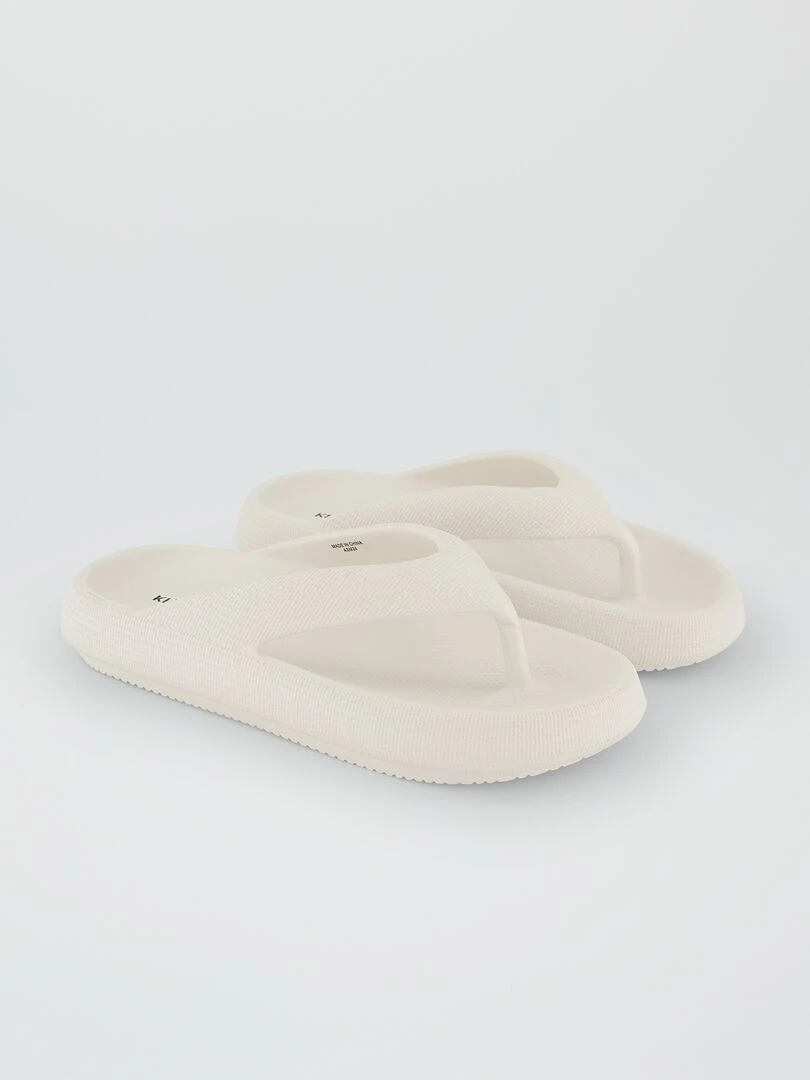 Tongs à semelles épaisses Beige