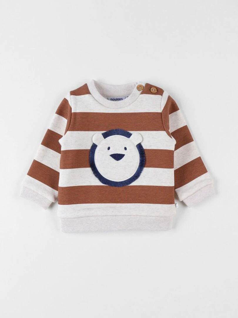 Sweat lion chiné/caramel Noukie's Multicolore