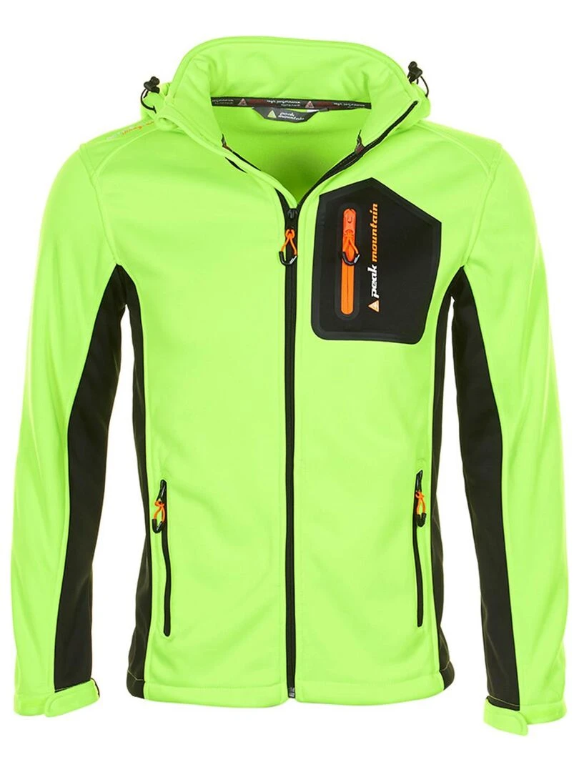 Blouson polar shell homme CRISTOL PEAK MOUNTAIN Vert anis