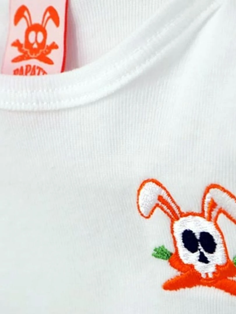 Body En Coton Bio Fuzzy Blanc 6 Mois   Blanc