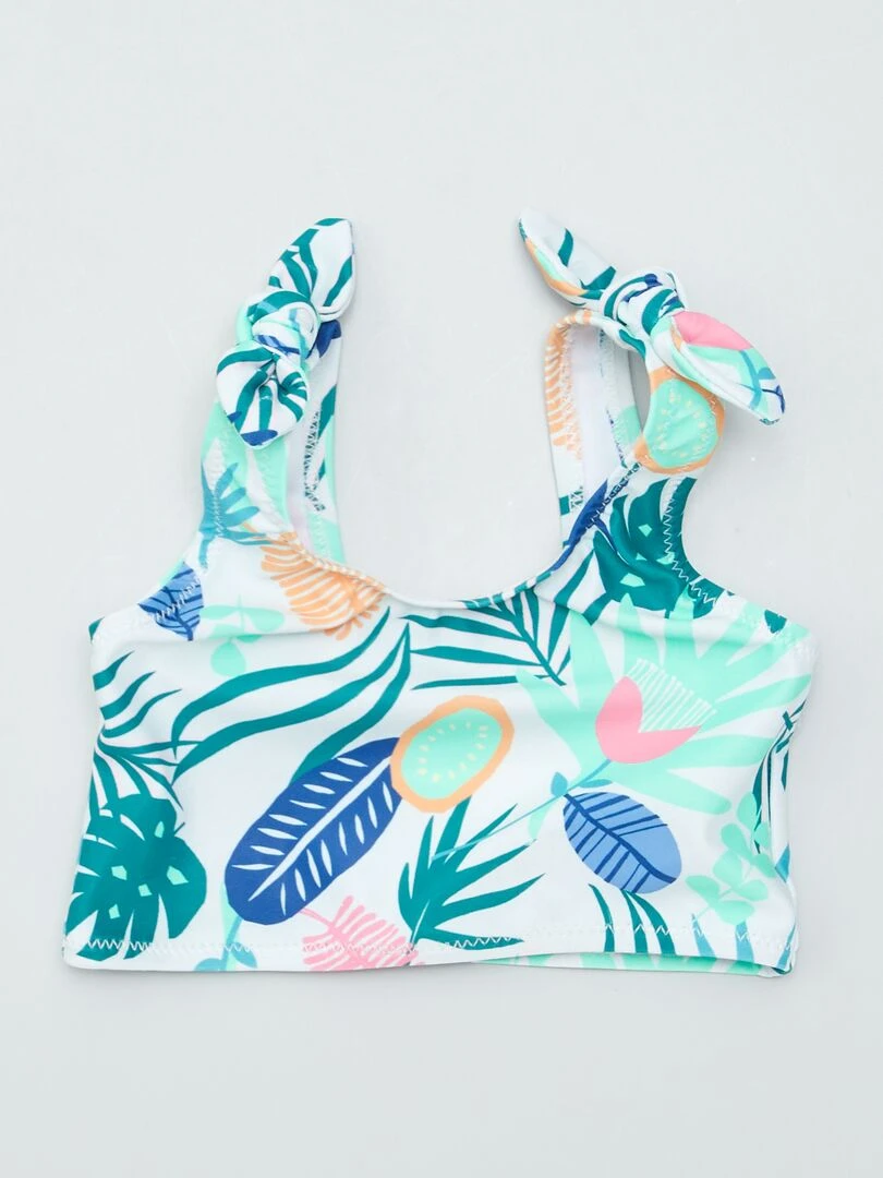 Maillot de bain tropical 2 pièces Bleu