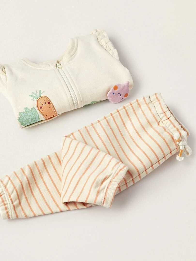 Manteau + Pantalon pour Nouveau Né 'Légumes'  NATURE TAKEOVER   Beige clair