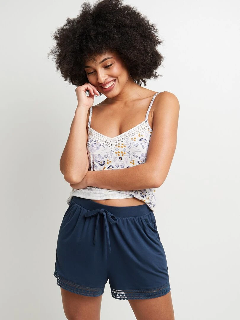 Short Camille RougeGorge Lingerie Bleu marine